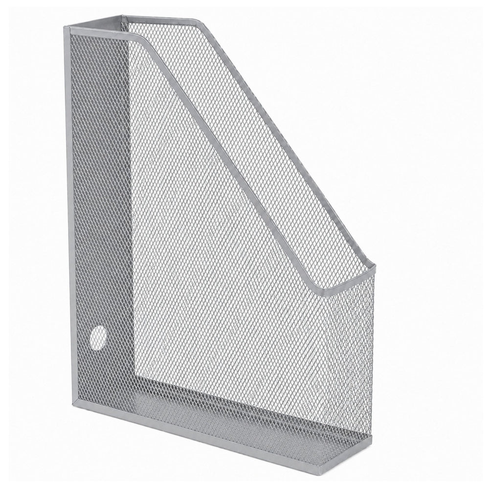 Metal Office Organizer Stand for Documents and Folders, Vertical, Silver, A4