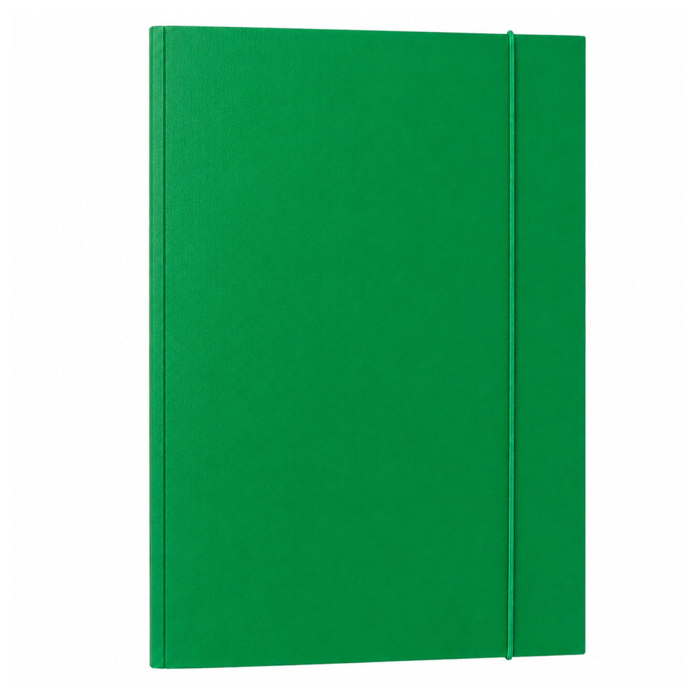Cardboard Folder with Elastic Band, Lacquered, A4, 300 g/m2, Green