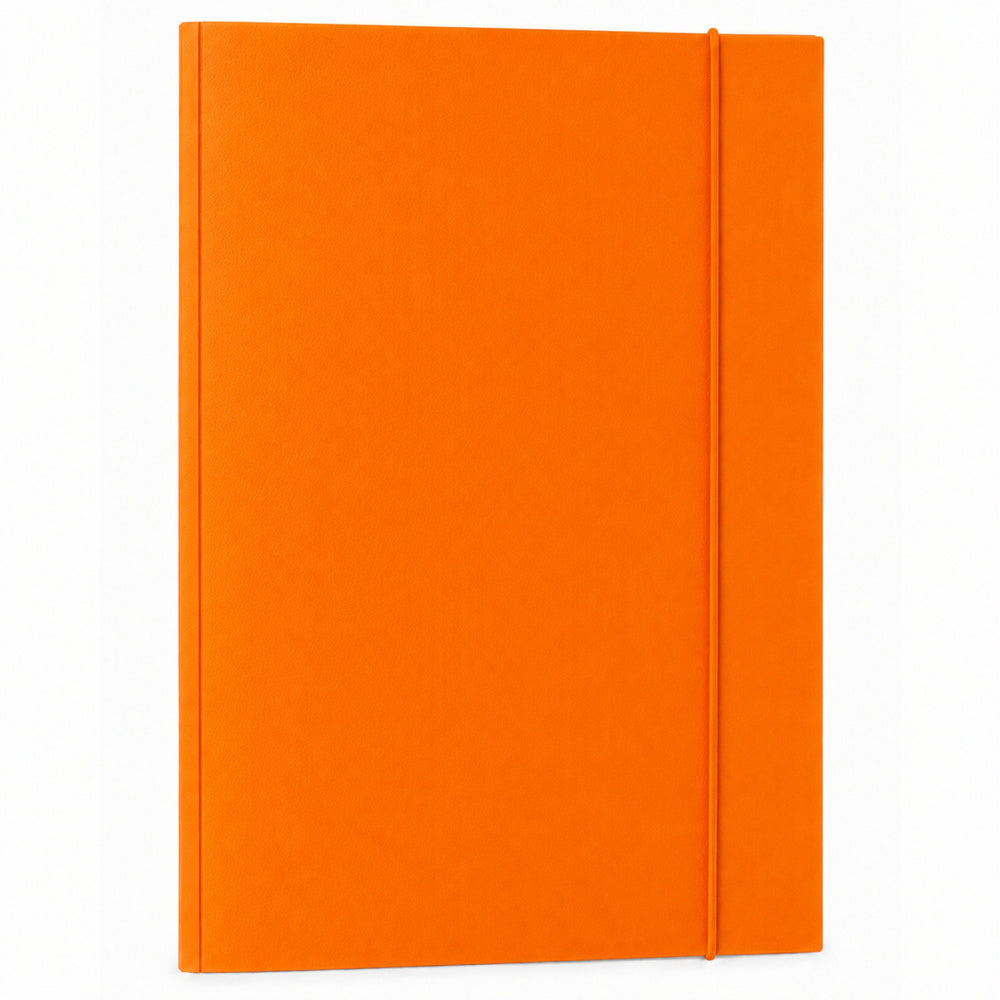 Cardboard Folder with Elastic Band, Lacquered, A4, 300 g/m2, Orange
