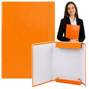 Folder for documents with elastic band, hard, office, orange, A4/4.5 cm