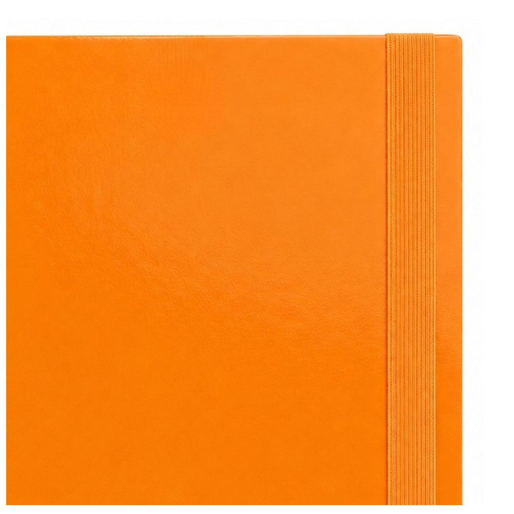 Folder for documents with elastic band, hard, office, orange, A4/4.5 cm