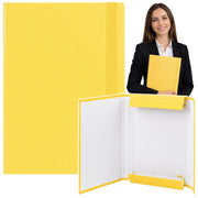 Folder for documents with elastic band, hard, office, yellow, A4/4.5 cm