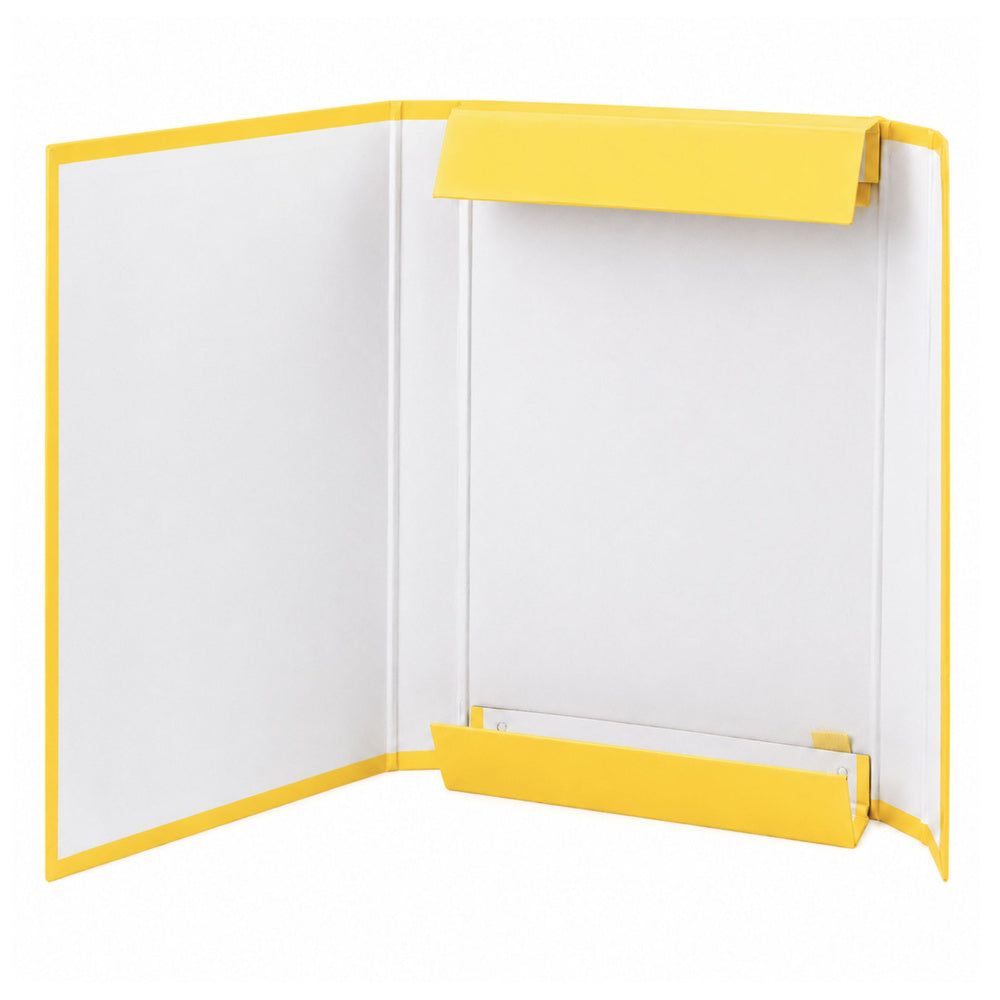 Folder for documents with elastic band, hard, office, yellow, A4/4.5 cm