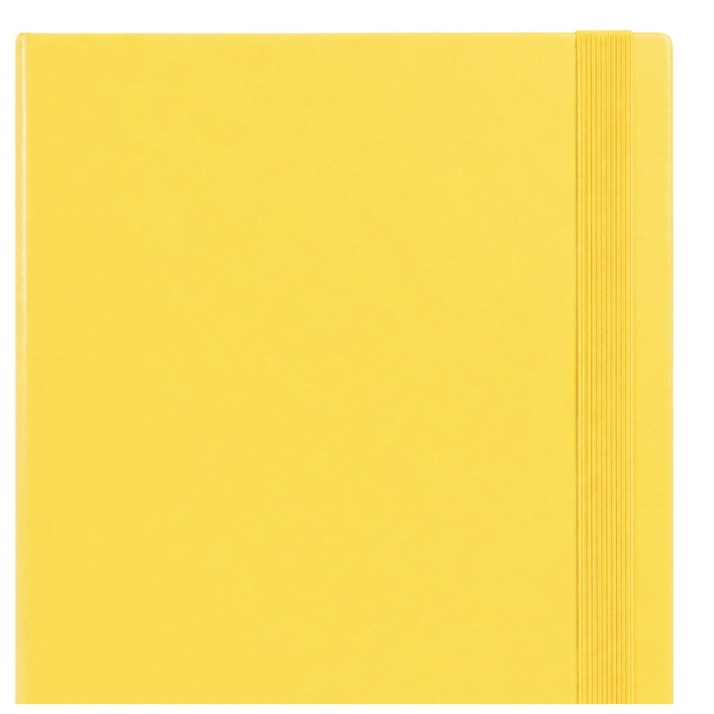 Folder for documents with elastic band, hard, office, yellow, A4/4.5 cm