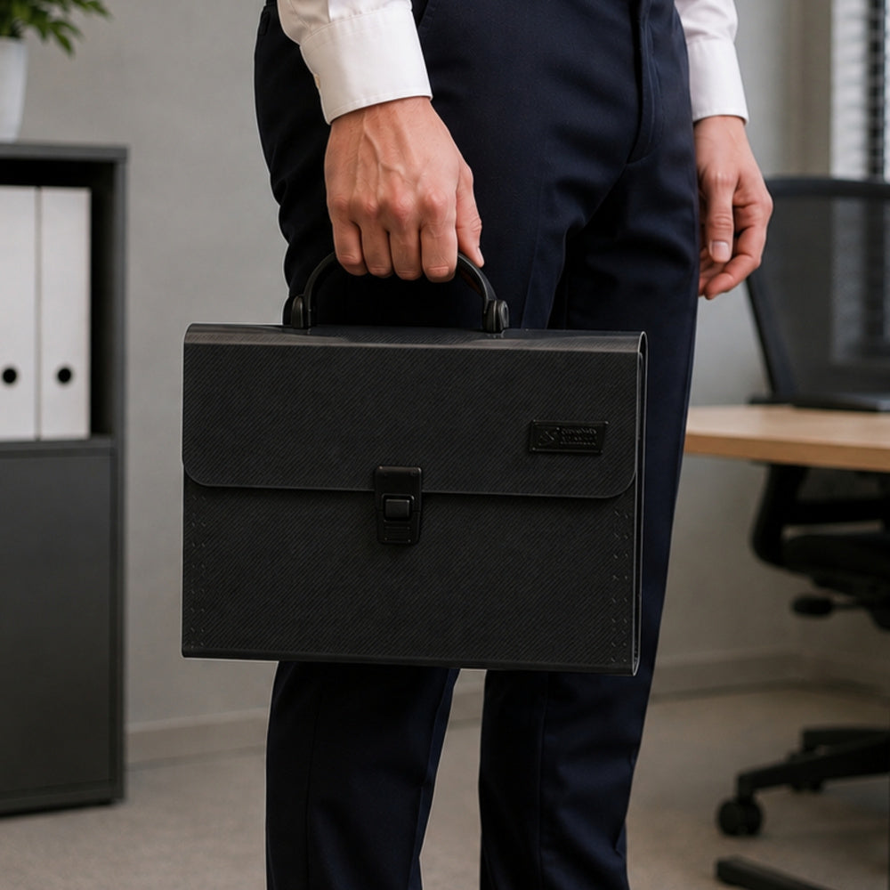 Folder Folder Document Organizer Holder 13 Compartments Black A4