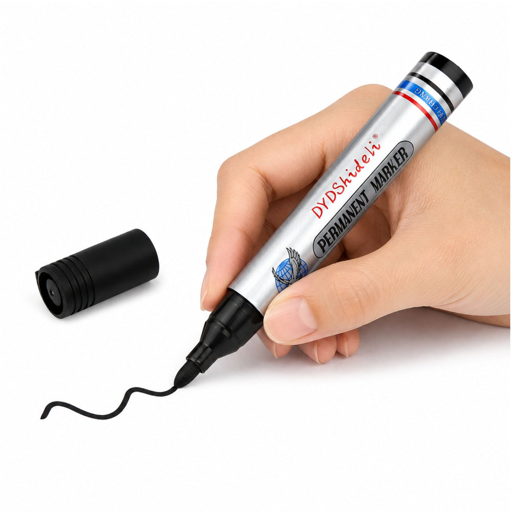 Marker Pen Waterproof Permanent Chisel Tip Black