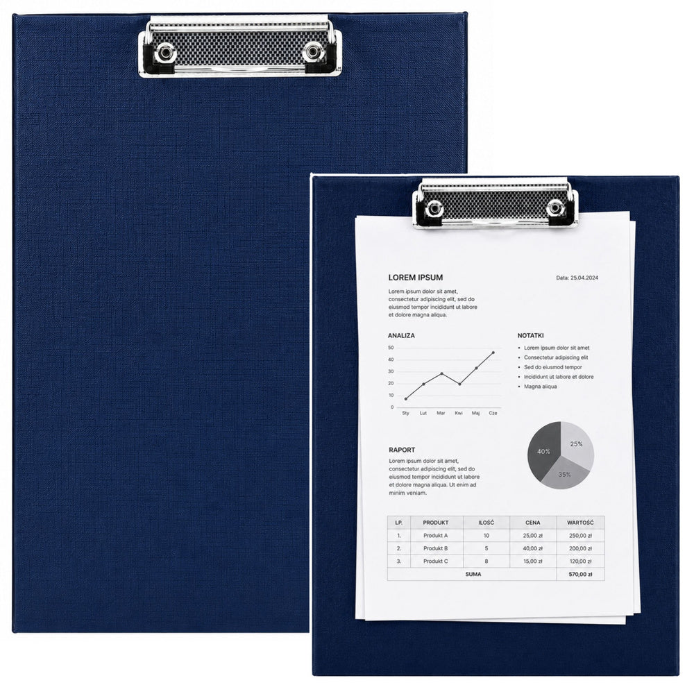 Metal Clipboard Writing Board A4 Blue