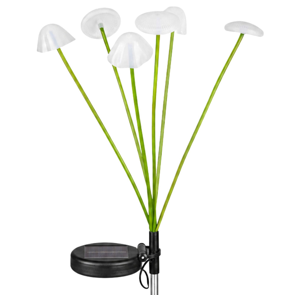Solarna vrtna lampa s ukrasnim gljivama 70cm