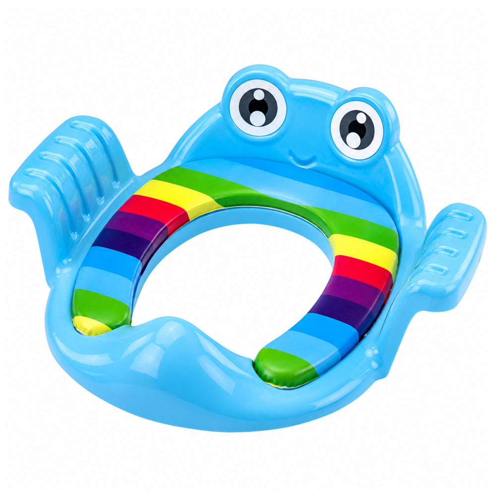 Toilet Seat Cover for Children Soft Seat with Handles Blue