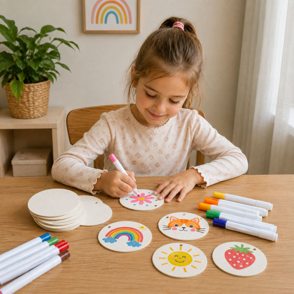 Magic 3D Painting Paper DIY Wood Pulp Discs 20 Pcs 6cm