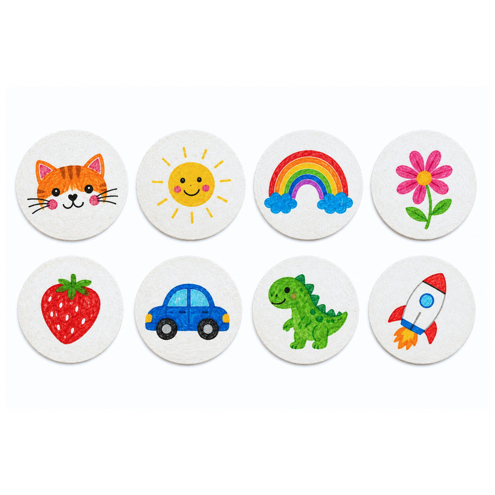 Magic 3D Painting Paper DIY Wood Pulp Discs 20 Pcs 6cm