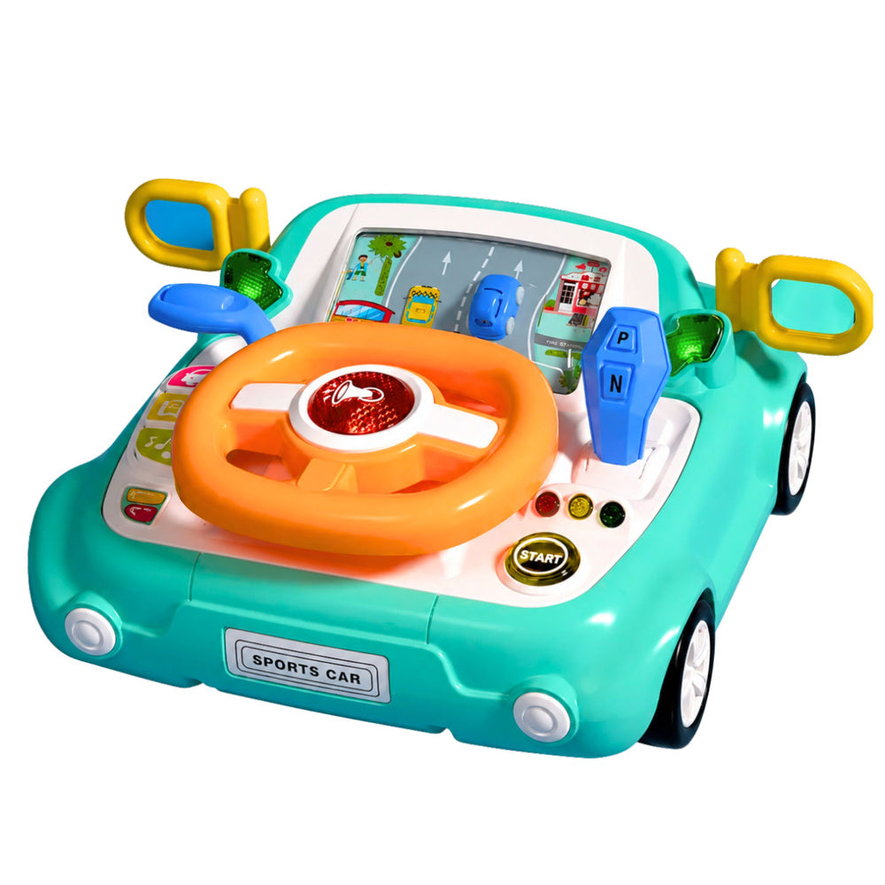 Interactive Panel Driving Simulator Car Lights Sounds Blue