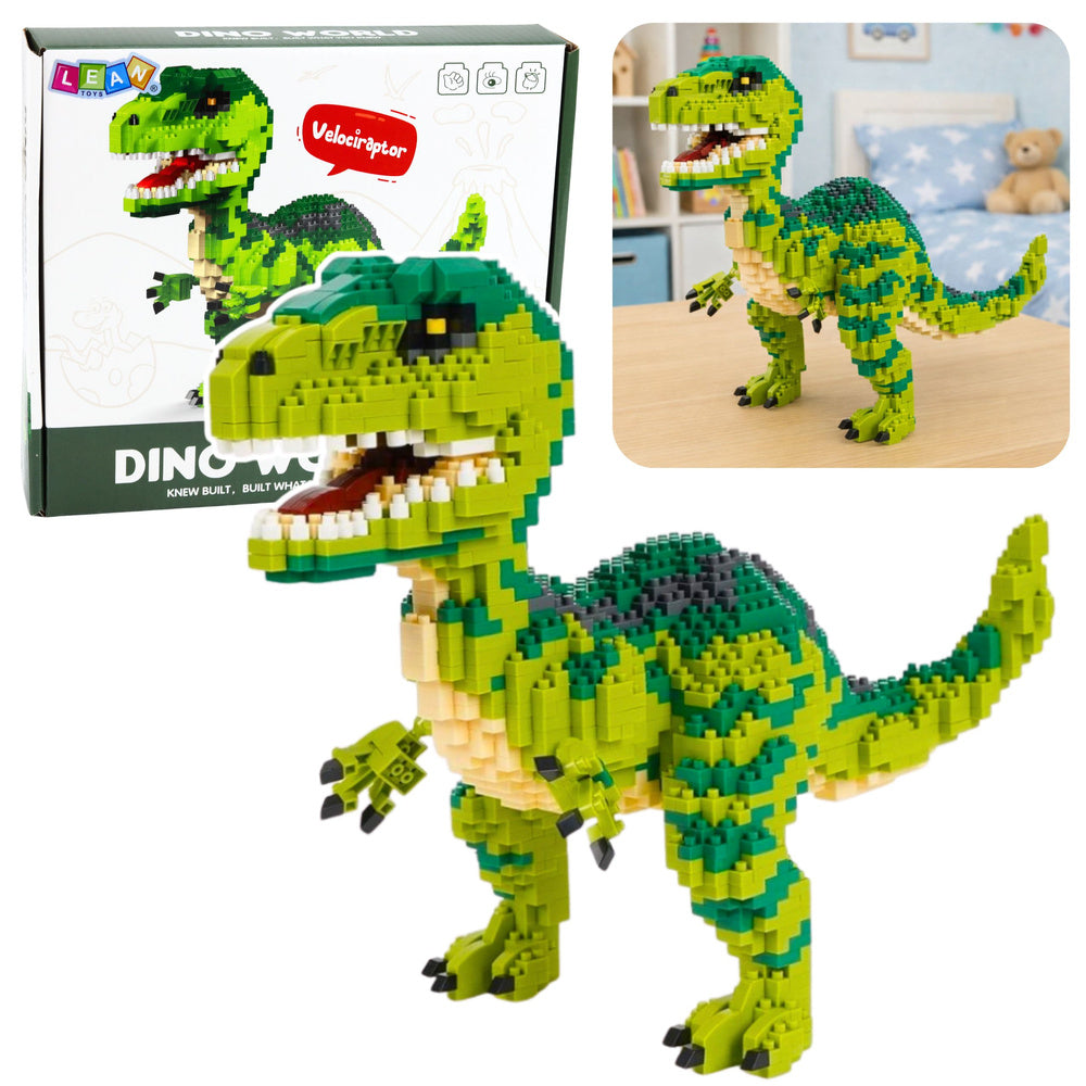 Kockice za slaganje dinosaura sa 1457 elemenata - zeleni