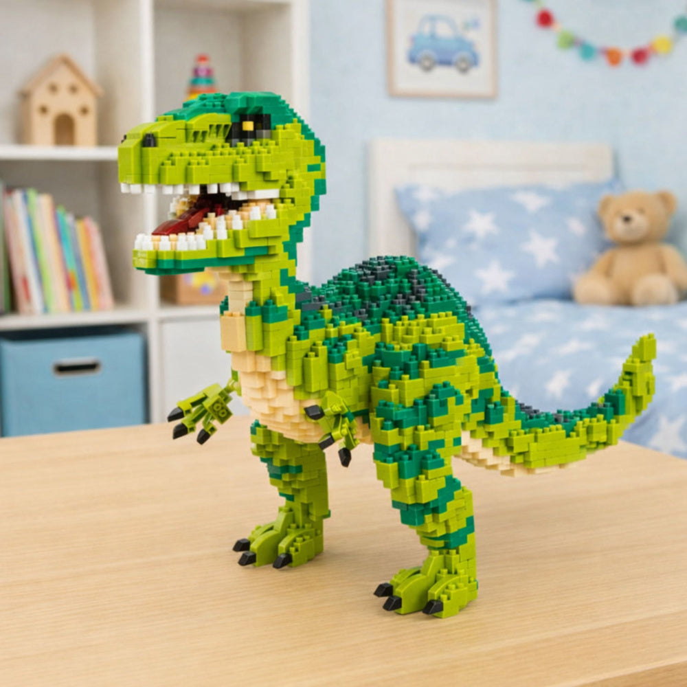 Kockice za slaganje dinosaura sa 1457 elemenata - zeleni