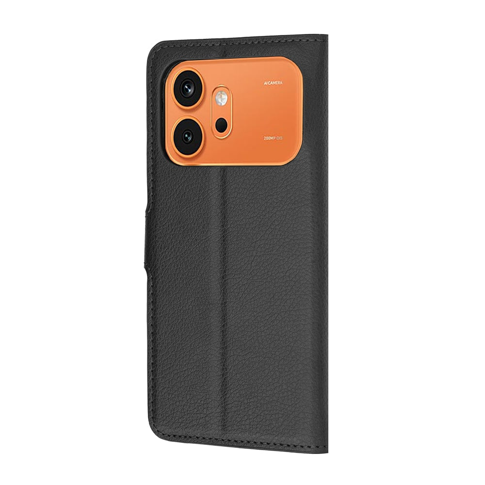 Techsuit Leather Folio preklopna maska za Honor 600 / 600 Pro – crna