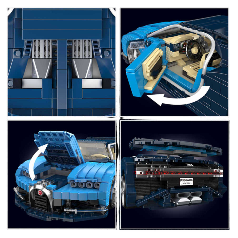 Kockice za slaganje sportskog automobila Bugatth Sports sa 1212 elemenata