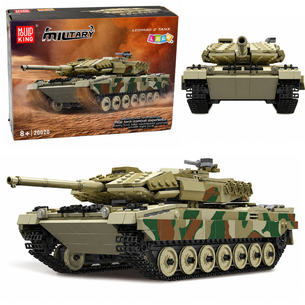 Kockice za slaganje tenka na daljinsko upravljanje Leopard Military - 1100 elemenata