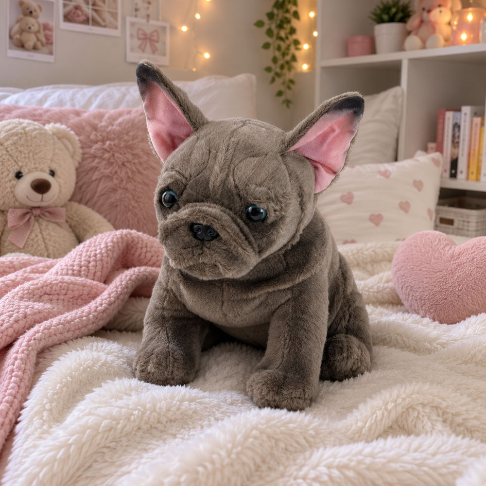 Plišana igračka Bulldog 22 cm - smeđi