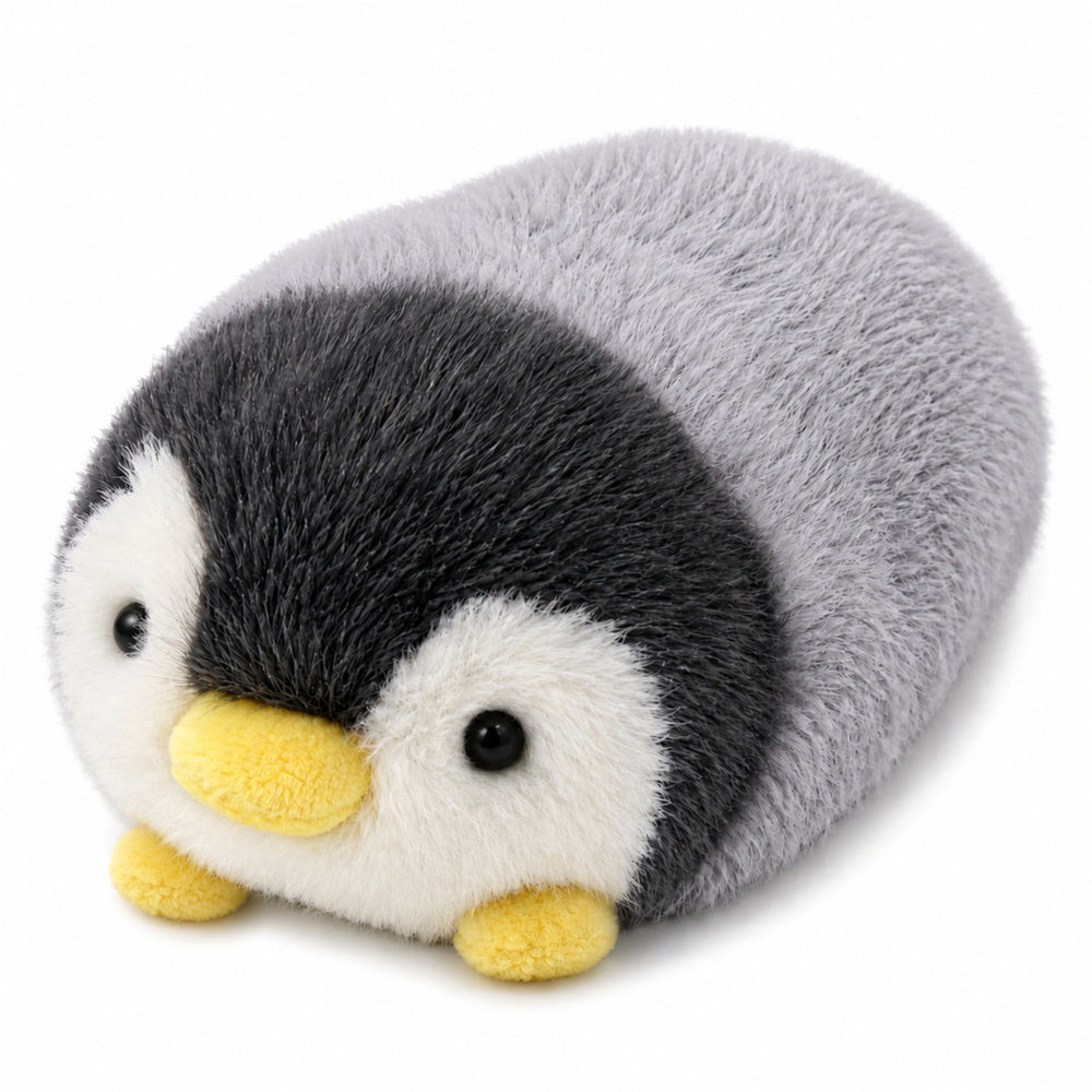 Plush Penguin Soft Plush Toy White and Gray 16 cm