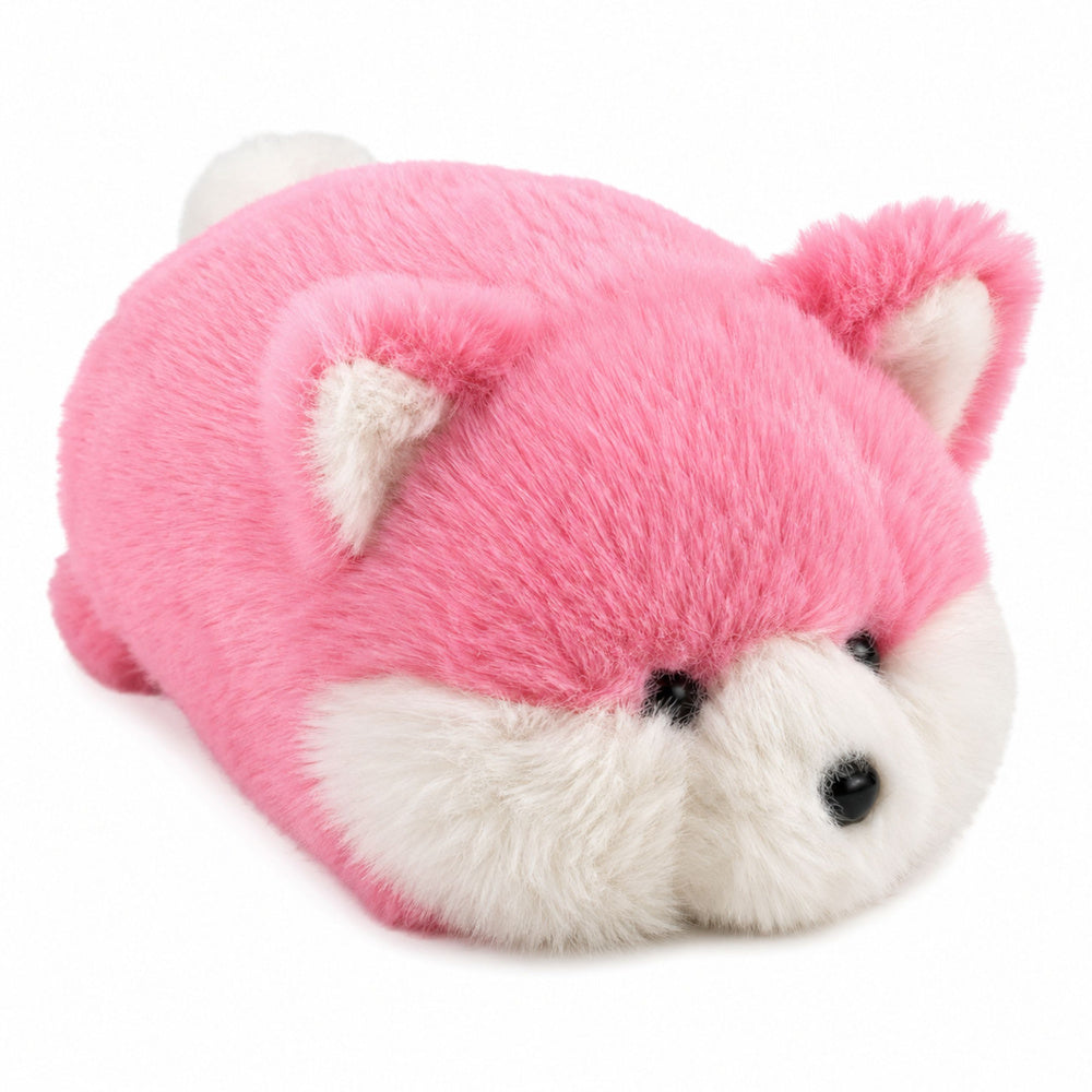 Plush Fox Plush Toy, Pink Soft Fur, 16 cm