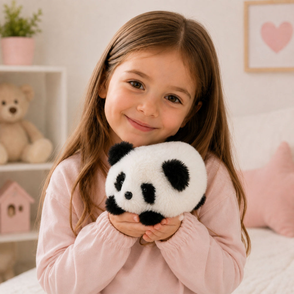Plush Panda Animal Mascot Cuddly Toy Black and White 16 cm