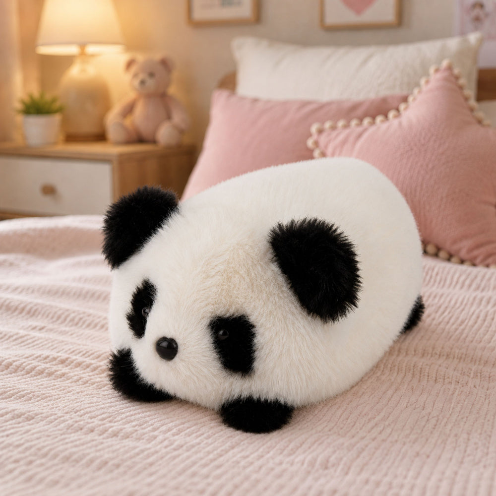 Plush Panda Animal Mascot Cuddly Toy Black and White 16 cm