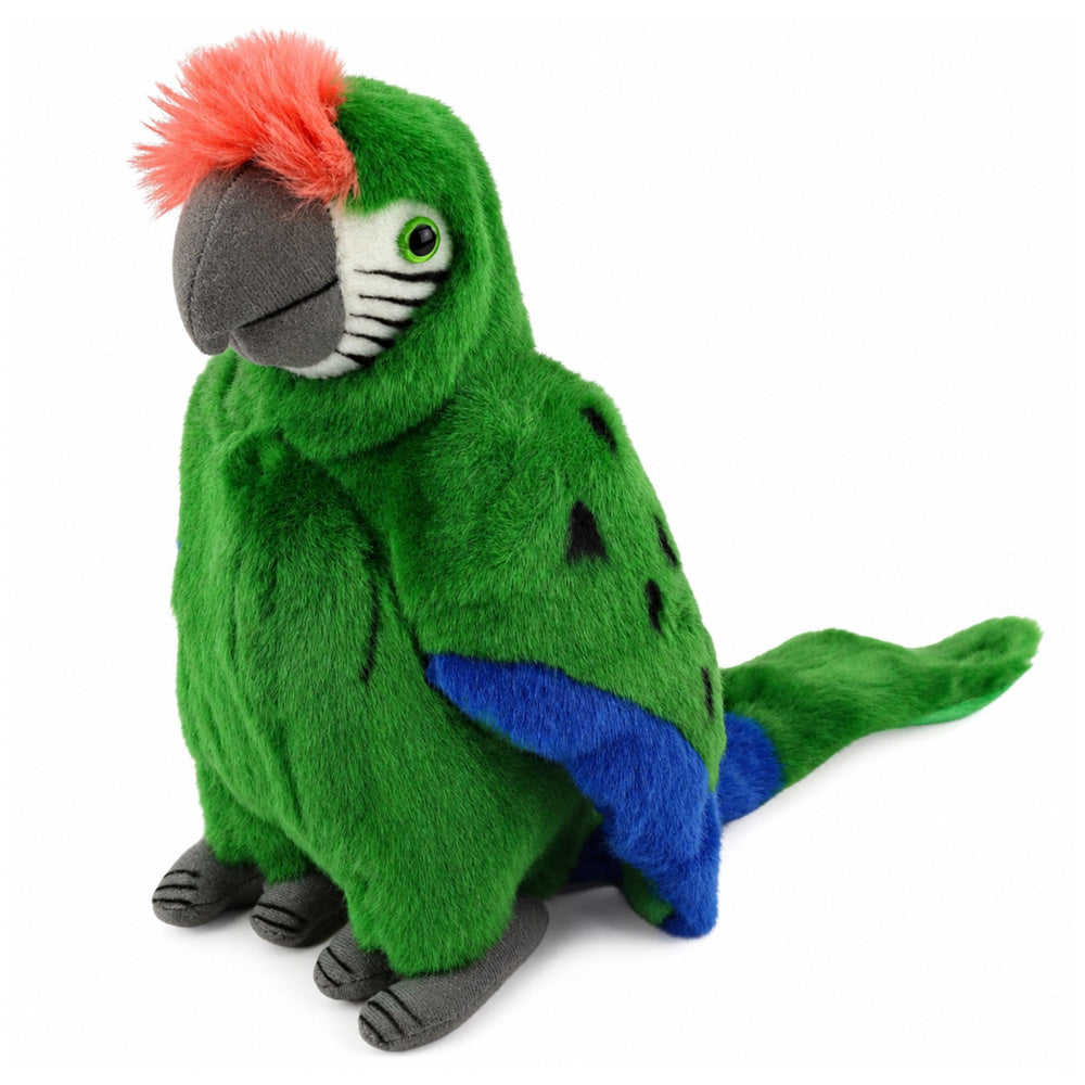 Plush Parrot Macaw Exotic Bird Mascot Cuddly Toy Green 24 cm