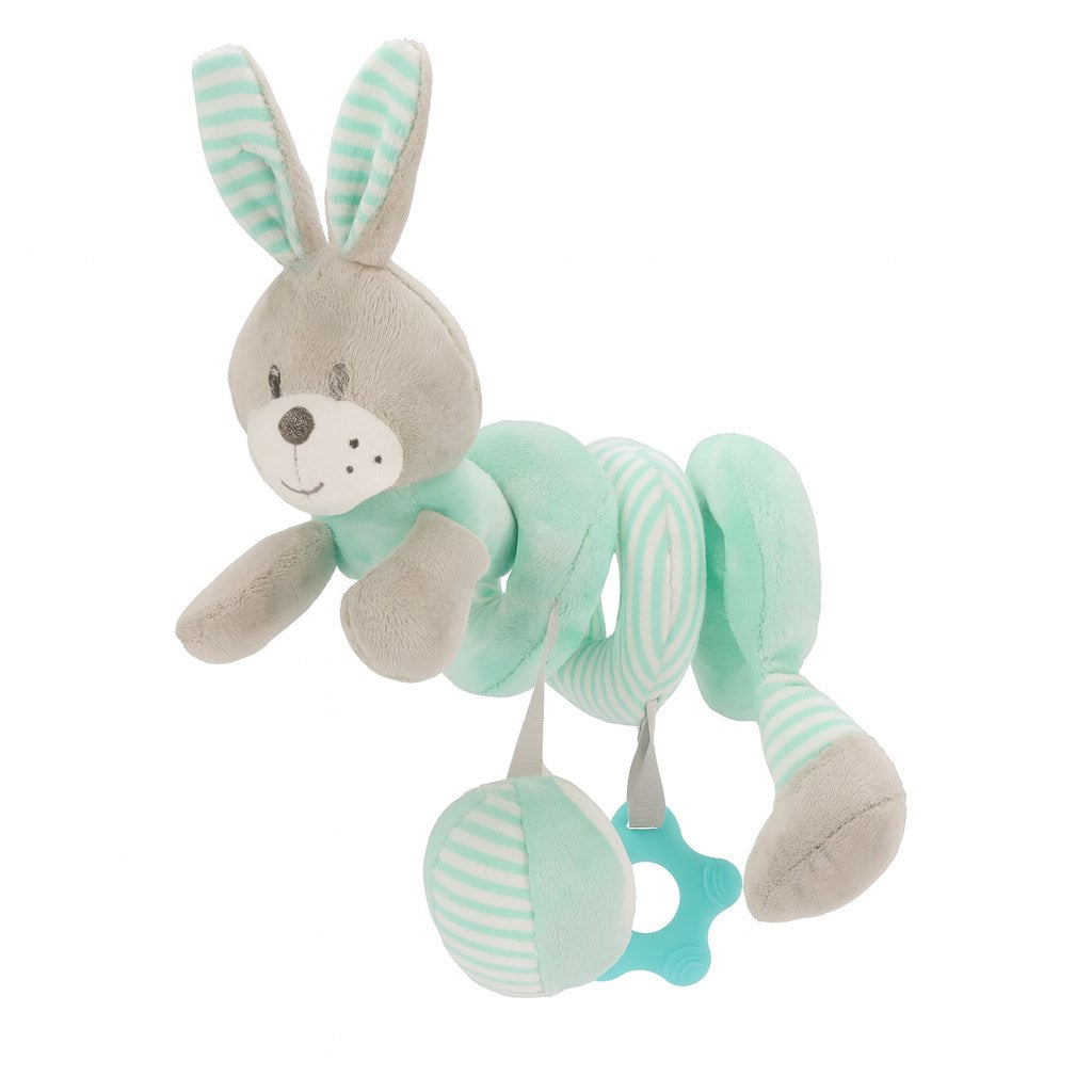 Plišana spirala zeko grey&mint