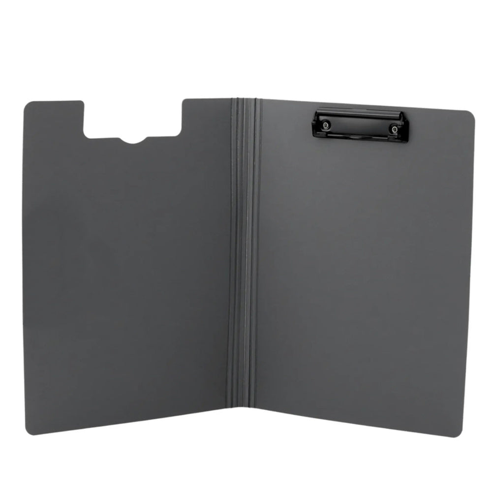 Clipboard Board With Cover Metal Clip A4 Plastic Office Black