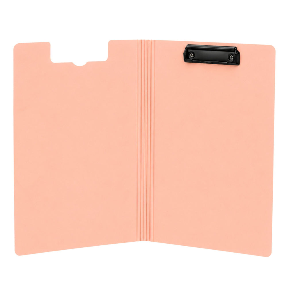 Clipboard Board With Cover Metal Clip A4 Plastic Office Pink
