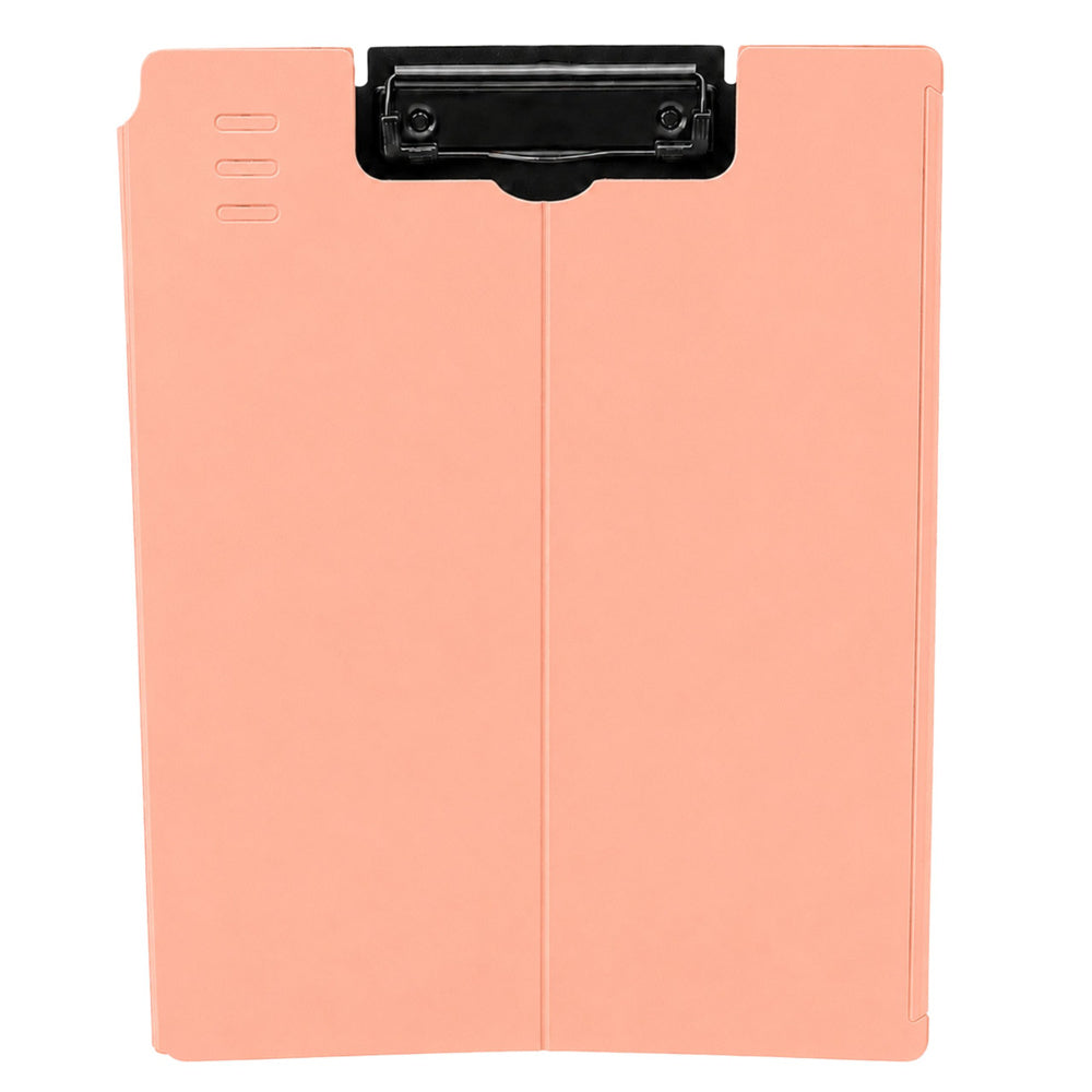 Clipboard Board With Cover Metal Clip A4 Plastic Office Pink