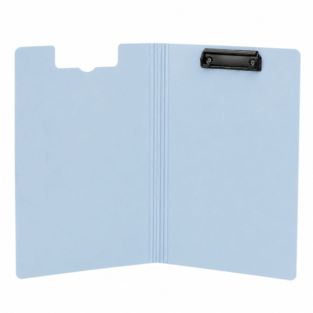 Clipboard Board With Cover Metal Clip A4 Plastic Office Blue
