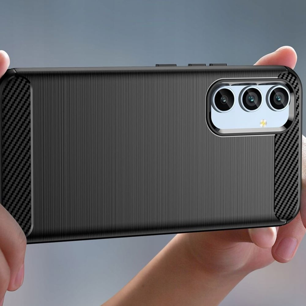 Techsuit Carbon Silicone ovitek za Samsung Galaxy A54 5G – črn
