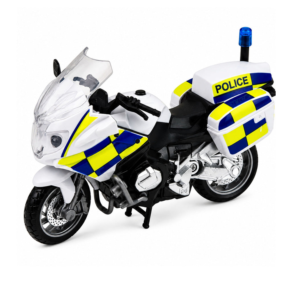 Police Set Helicopter Motorcycle Police Car Lights Sounds 1:32