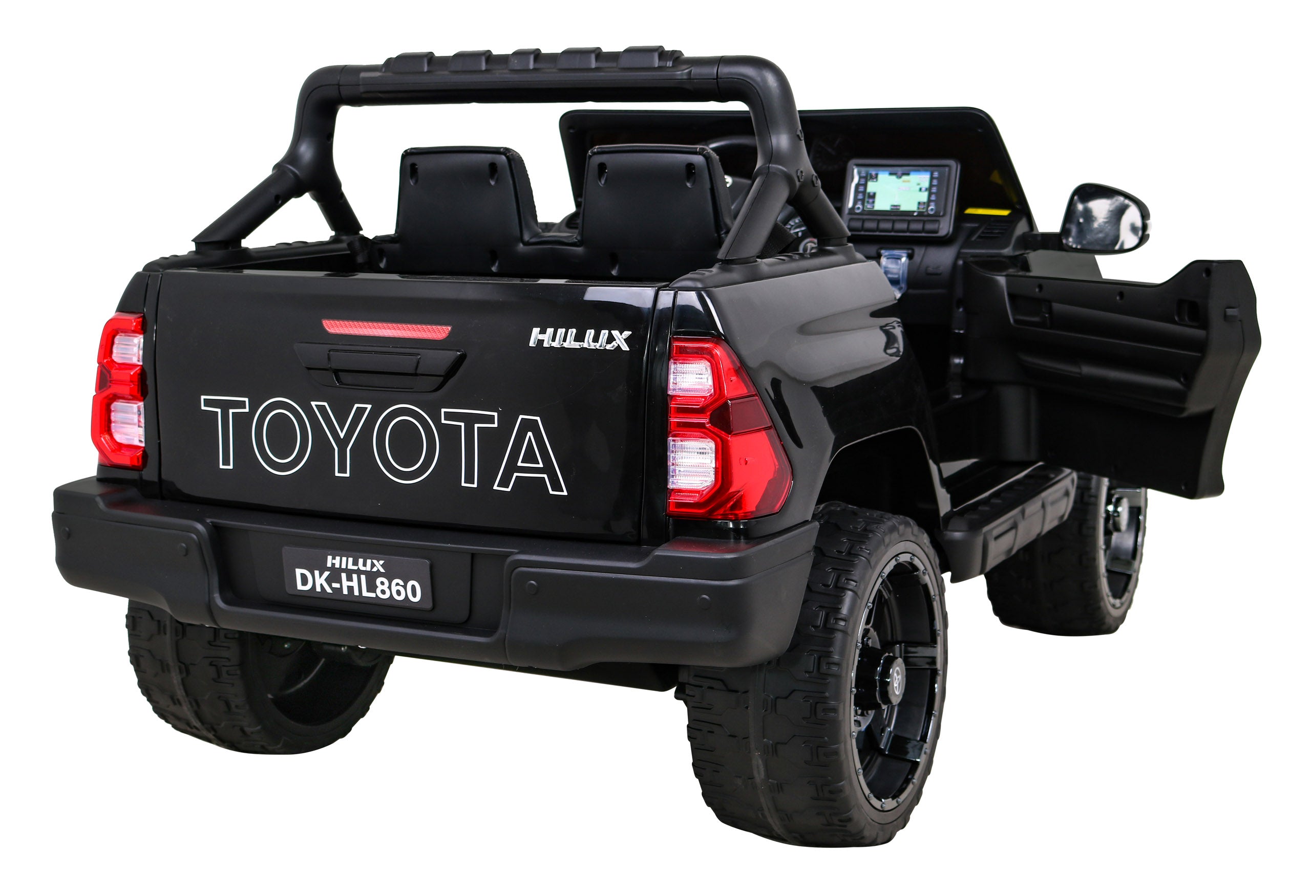Licencirani auto na akumulator Toyota Hilux 4x4 - crni