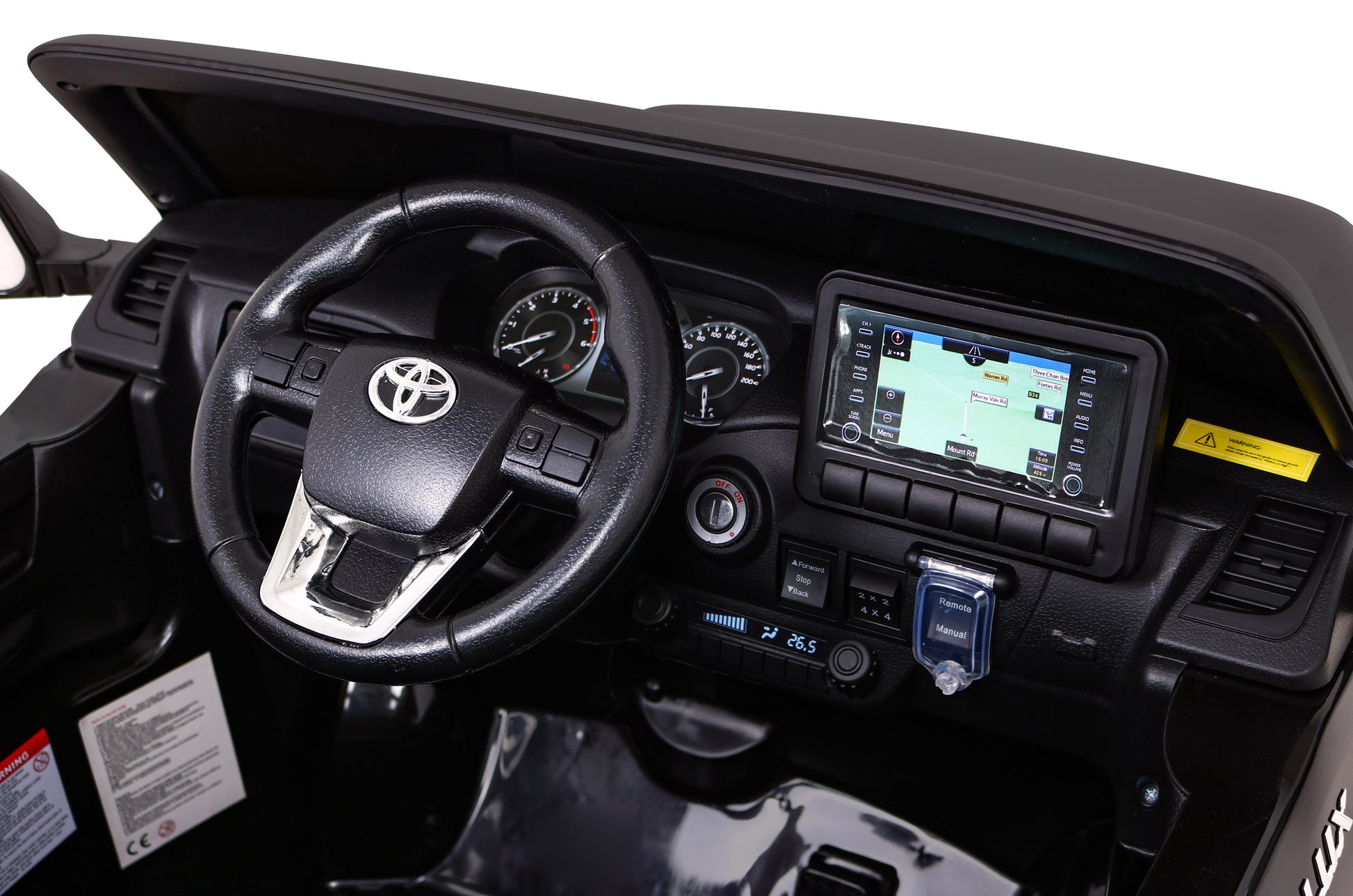 Licencirani auto na akumulator Toyota Hilux 4x4 - crni