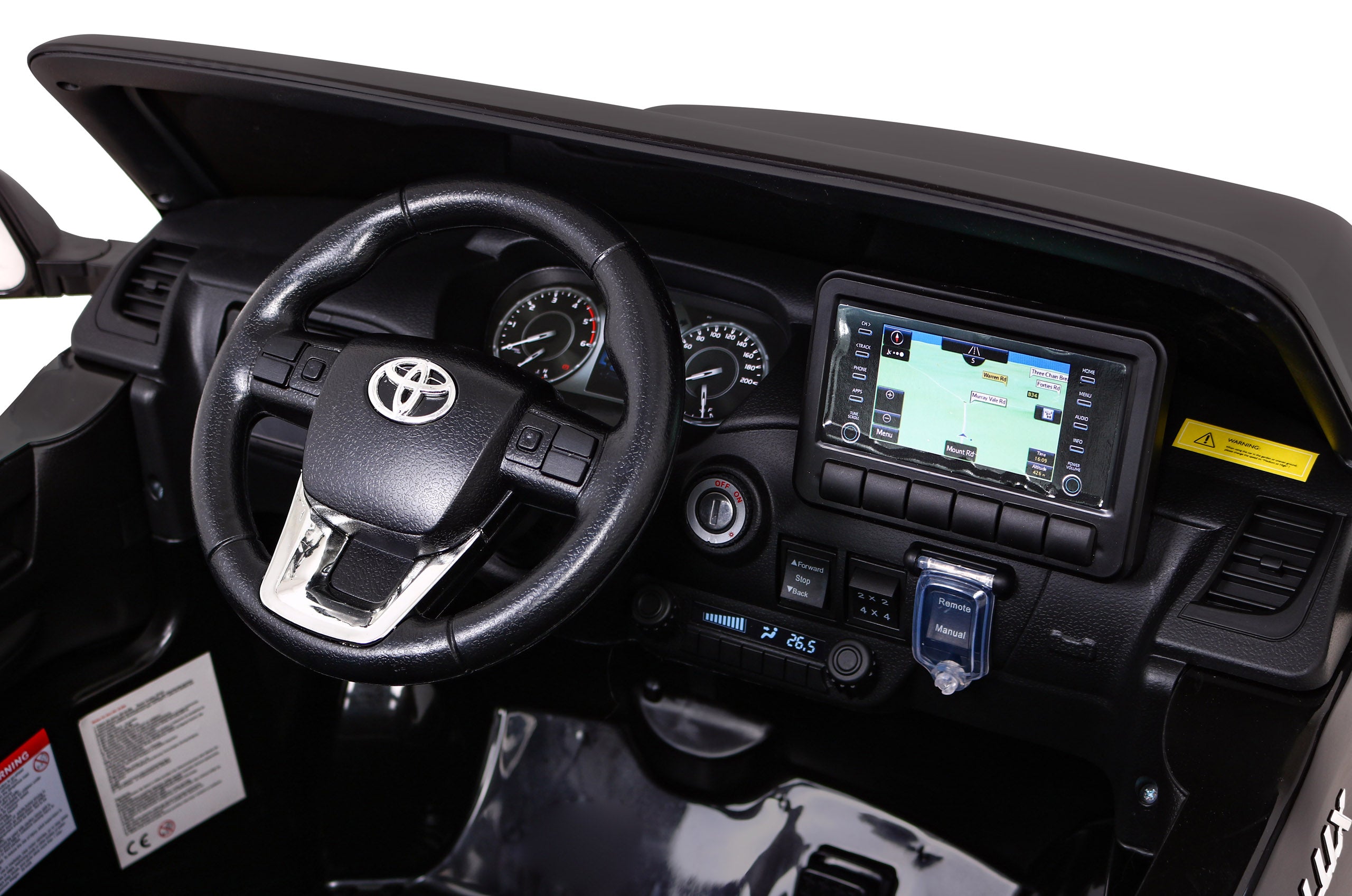 Licencirani auto na akumulator Toyota Hilux 4x4 - crni