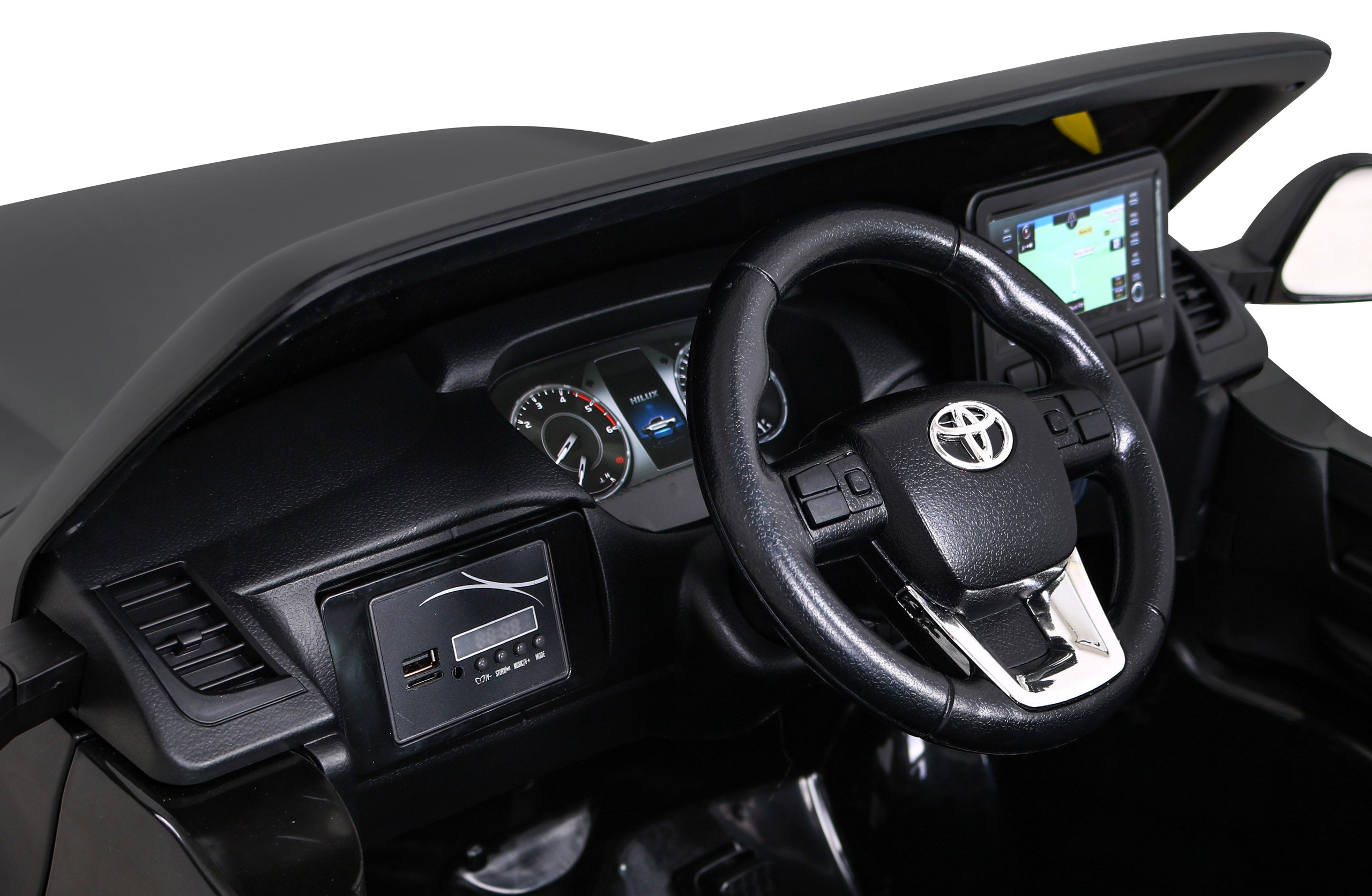 Licencirani auto na akumulator Toyota Hilux 4x4 - crni
