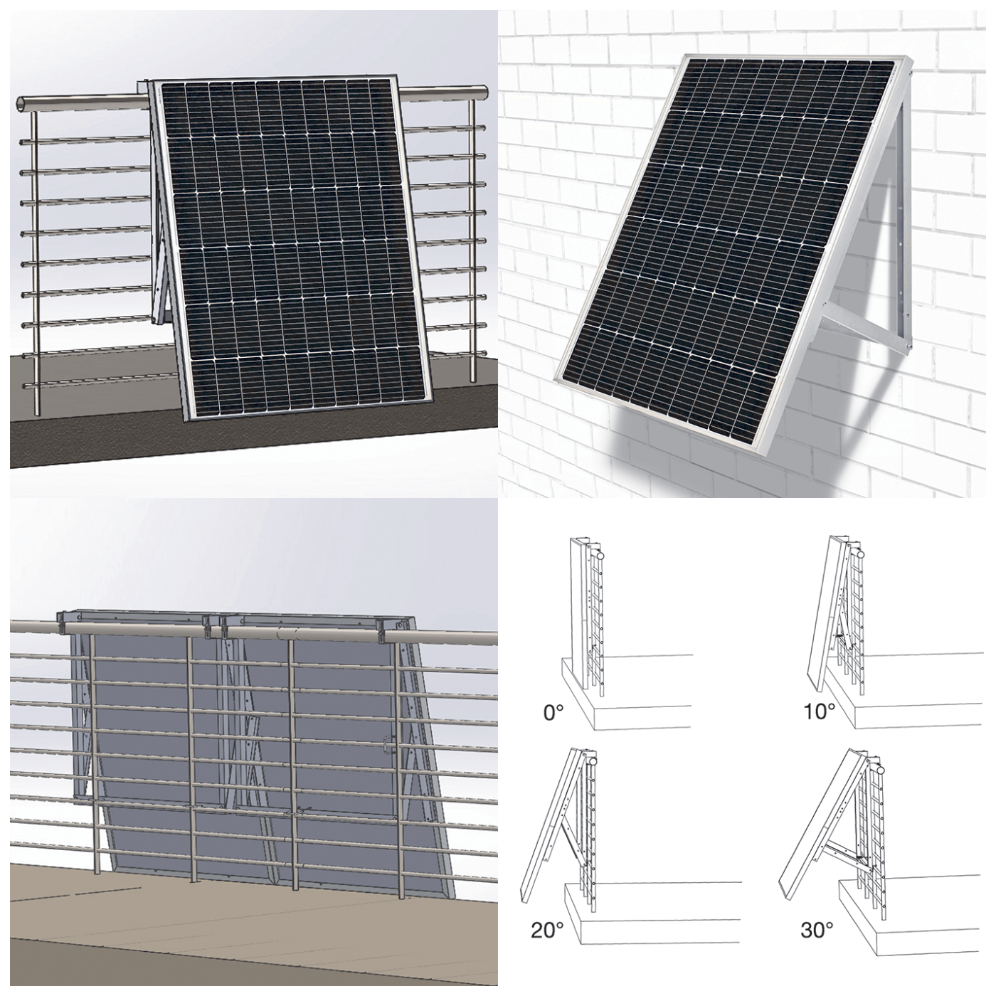 TS Power Solarni panel za balkon, set, 600W - TS Power PnP 6.0