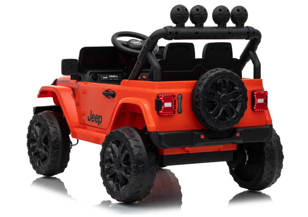 Jeep Rubicon DK-JWR558 24V Orange Battery-Powered Ride-On Vehicle