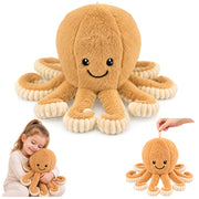 Plush Octopus Plush Toy Cuddly Toy with Elastic Tentacles Beige 50 cm