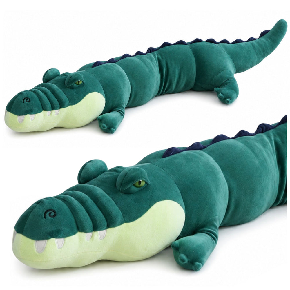 Large Plush Crocodile Mascot Cuddly Toy Realistic Green 150 cm