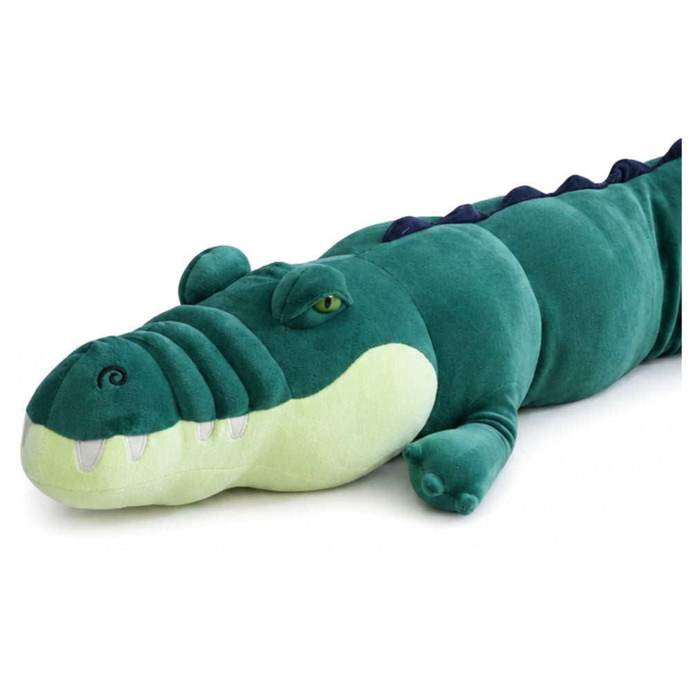 Large Plush Crocodile Mascot Cuddly Toy Realistic Green 150 cm