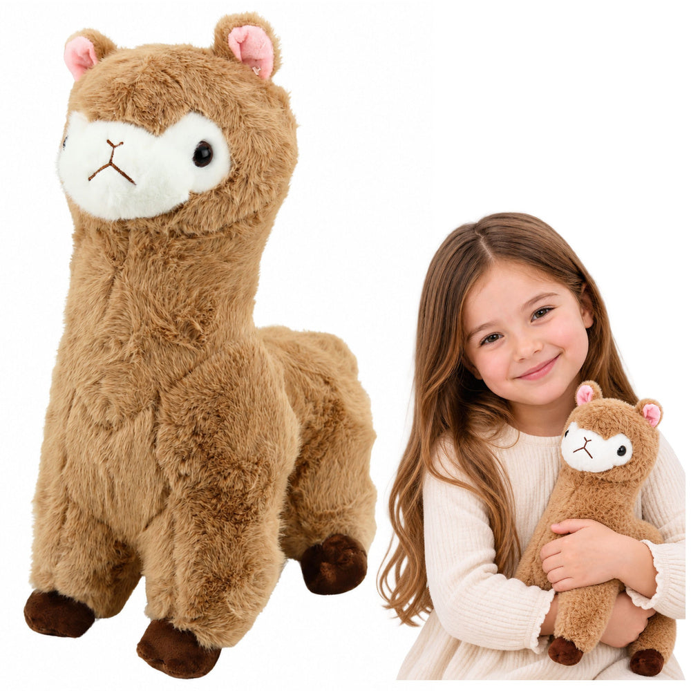 Plush Alpaca Plush Toy Cuddly Toy Soft Fur Beige 28 cm