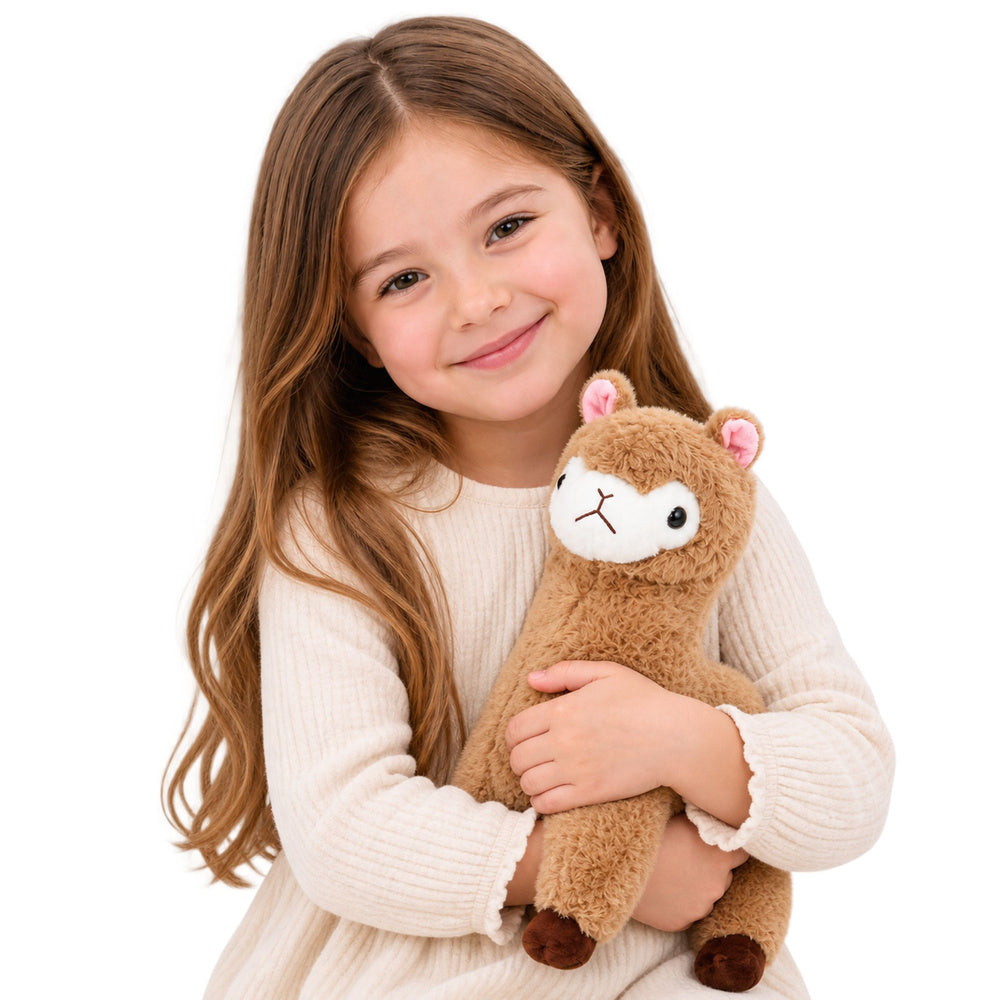 Plush Alpaca Plush Toy Cuddly Toy Soft Fur Beige 28 cm