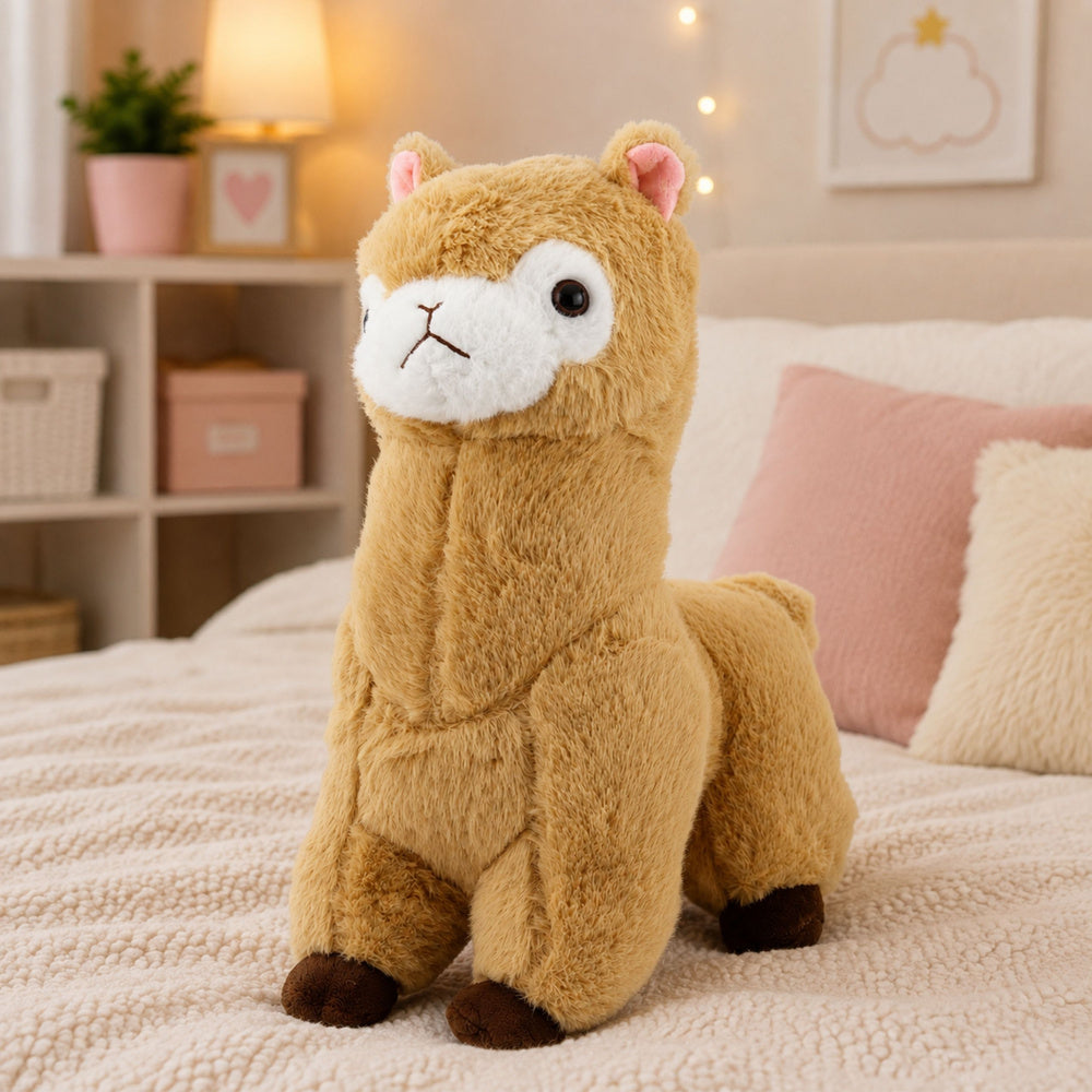 Plush Alpaca Llama Plush Toy Cuddly Toy Soft Fur Cream 38 cm