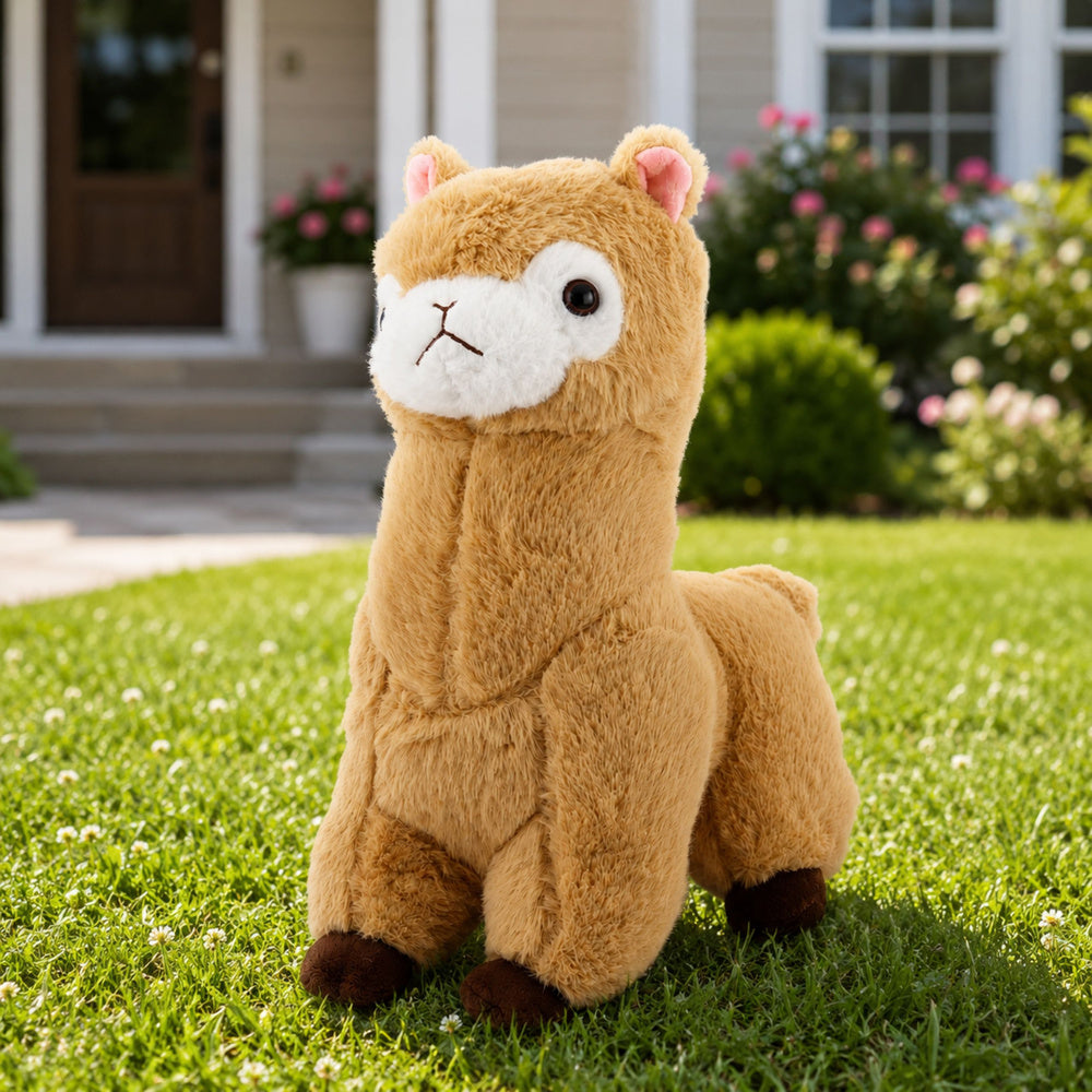 Plush Alpaca Llama Plush Toy Cuddly Toy Soft Fur Cream 38 cm