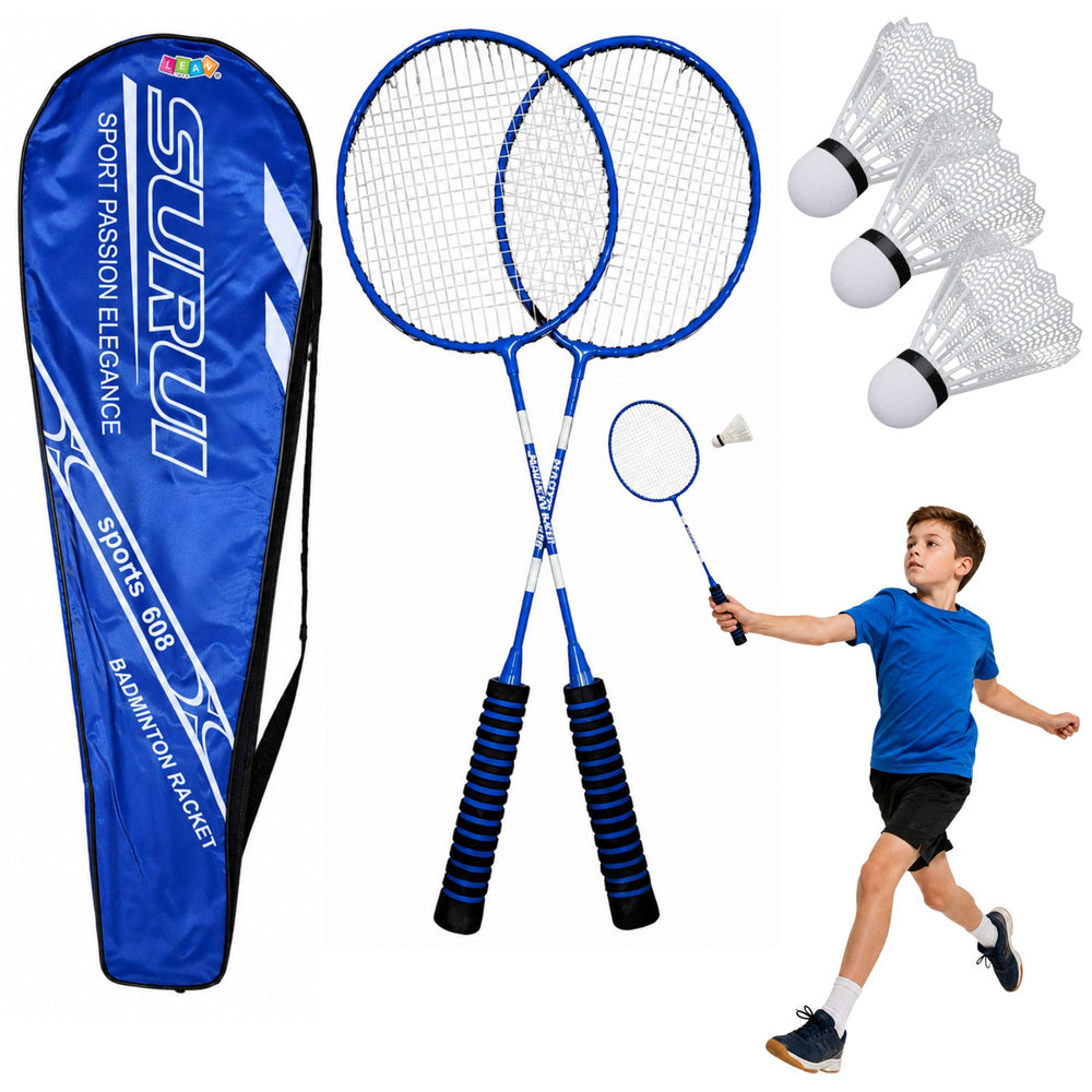 Reketi za badminton sa futrolom i lopticama 6u1 - plavi