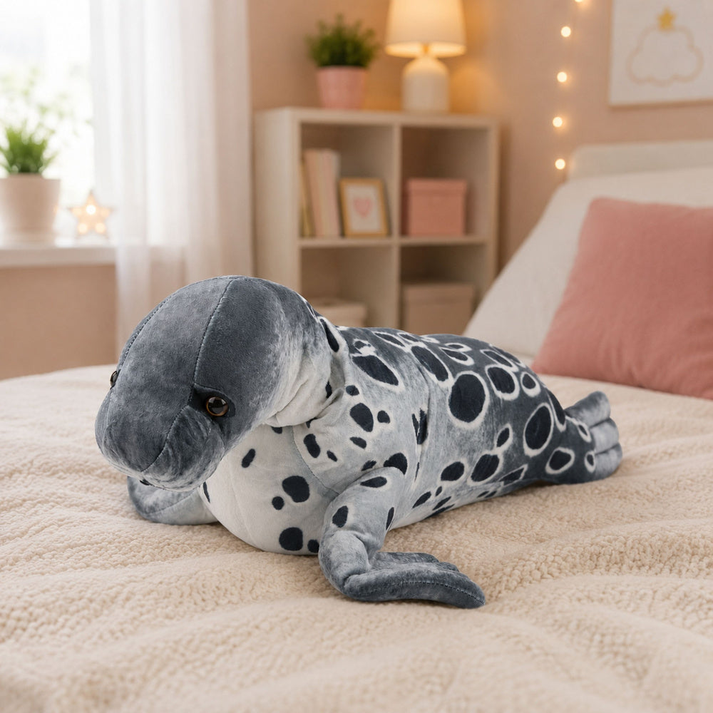 Seal Plush Mascot Cuddly Toy Realistic Gray 50 cm
