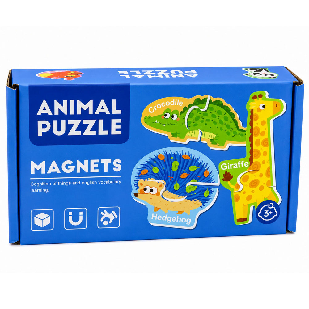Magnetic Puzzle Learning Animals Magnets for Boards and Fridges 30 pcs.